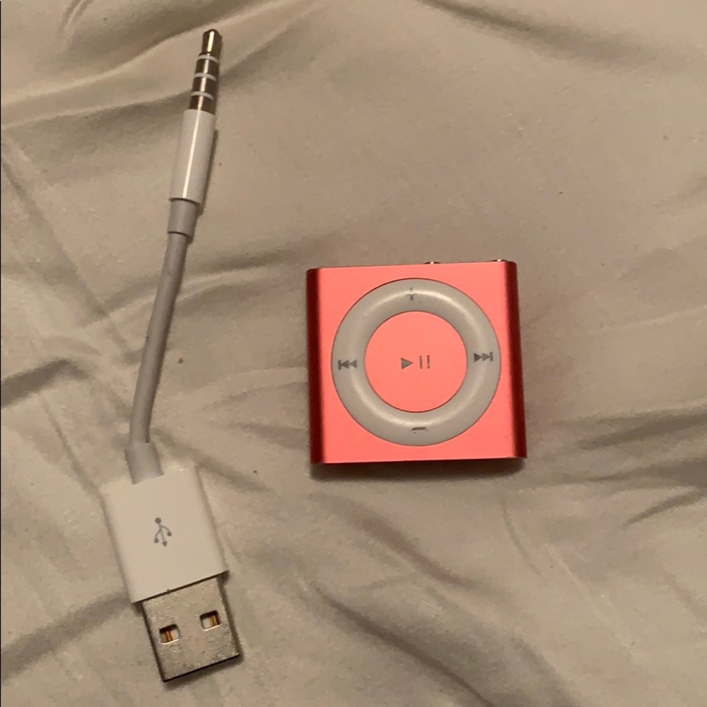 Pink Apple Music player